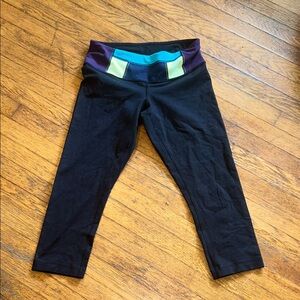 lululemon athletica  and Purple Leggings with Yellow Accent